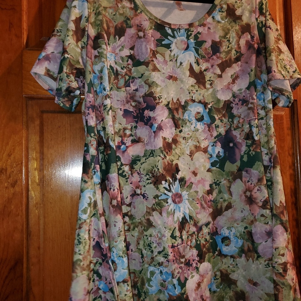 Lularoe perfect tee 2x water color floral